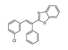 2-[2-(3-chlorophenyl)-1-phenylethenyl]-1,3-benzothiazole Structure