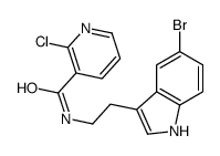 N-[2-(5-bromo-1H-indol-3-yl)ethyl]-2-chloropyridine-3-carboxamide结构式