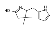 4,4-dimethyl-5-(1H-pyrrol-2-ylmethyl)pyrrolidin-2-one结构式