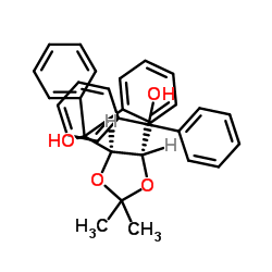(-)-4,5-双[羟基(二苯基)甲基]-2,2-二甲基-1,3-二氧戊环结构式
