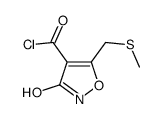 5-(methylsulfanylmethyl)-3-oxo-1,2-oxazole-4-carbonyl chloride Structure