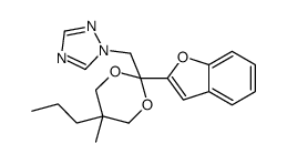 1-{[2-(1-Benzofuran-2-yl)-5-methyl-5-propyl-1,3-dioxan-2-yl]methy l}-1H-1,2,4-triazole结构式