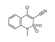 4-chloro-1-methyl-(1H)-2,1-benzothiazine-3-carbonitrile-2,2-dioxide Structure