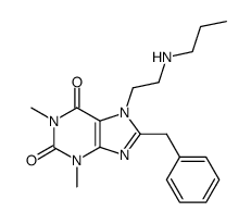 8-benzyl-1,3-dimethyl-7-(2-propylamino-ethyl)-3,7-dihydro-purine-2,6-dione Structure