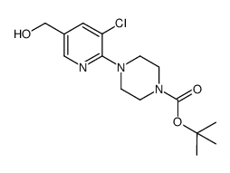 tert-butyl 4-(3-chloro-5-(hydroxymethyl)pyridin-2-yl)piperazine-1-carboxylate Structure