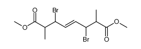 (E)-3,6-Dibromo-2,7-dimethyl-oct-4-enedioic acid dimethyl ester结构式