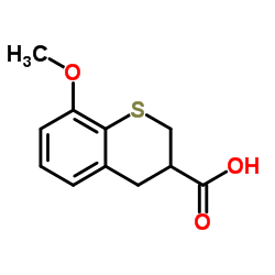 8-Methoxy-3-thiochromanecarboxylic acid Structure