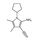 2-Amino-1-cyclopentyl-4,5-dimethyl-3-pyrrolcarbonitril Structure