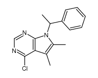 4-Chlor-5,6-dimethyl-7-(DL-1-phenylethyl)-7H-pyrrolo[2,3-d]pyrimidin Structure