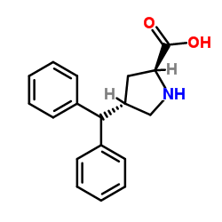 (2S,4S)-4-benzhydrylpyrrolidine-2-carboxylic acid Structure