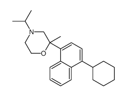 2-(4-cyclohexylnaphthalen-1-yl)-2-methyl-4-propan-2-ylmorpholine结构式