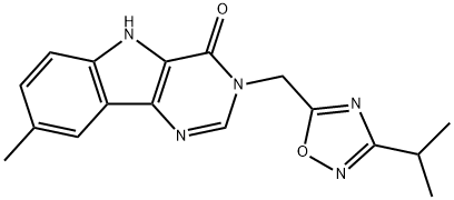 8-methyl-3-{[3-(propan-2-yl)-1,2,4-oxadiazol-5-yl]methyl}-3H,4H,5H-pyrimido[5,4-b]indol-4-one Structure