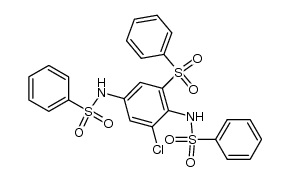 N,N'-(2-benzenesulfonyl-6-chloro-p-phenylene)-bis-benzenesulfonamide Structure