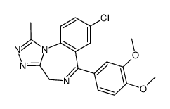 8-chloro-6-(3,4-dimethoxyphenyl)-1-methyl-4H-[1,2,4]triazolo[4,3-a][1,4]benzodiazepine结构式