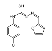 1-(4-chlorophenyl)-3-[(E)-furan-2-ylmethylideneamino]thiourea结构式