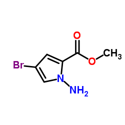 Methyl 1-amino-4-bromo-1H-pyrrole-2-carboxylate结构式