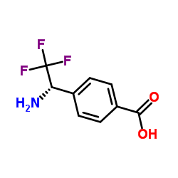 4-((1S)-1-AMINO-2,2,2-TRIFLUOROETHYL)BENZOIC ACID结构式