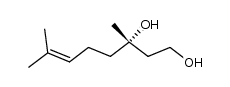 (3S)-3,7-dimethyl-oct-6-ene-1,3-diol结构式