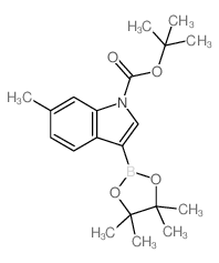 1-BOC-6-甲基吲哚-3-硼酸频哪醇酯结构式