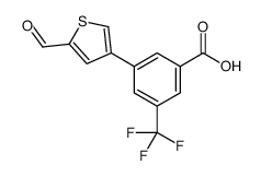 3-(5-formylthiophen-3-yl)-5-(trifluoromethyl)benzoic acid Structure