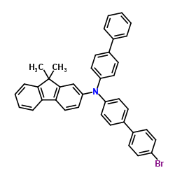 N-([1,1'-联苯]-4-基)-N-(4'-溴-[1,1'-联苯]-4-基)-9,9-二甲基-9H-芴-2-胺结构式