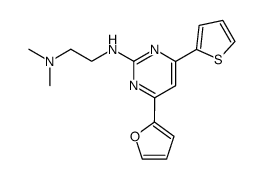 N-<2'''-(dimethylamino)ethyl>-4-furan-2'-yl-6-thien-2''-ylpyrimidin-2-amine Structure