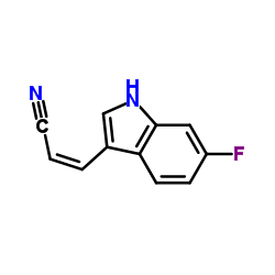 (Z)-3-(6-fluoro-1H-indol-3-yl)acrylonitrile Structure