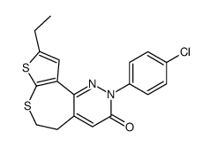 2-(4-chlorophenyl)-9-ethyl-5,6-dihydrothieno[1,2]thiepino[3,4-d]pyridazin-3-one结构式