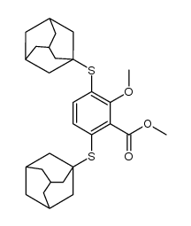 methyl 3,6-bis(1-adamantylthio)-2-methoxybenzoate结构式