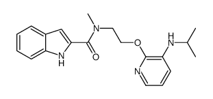 N-methyl-N-[2-[3-(propan-2-ylamino)pyridin-2-yl]oxyethyl]-1H-indole-2-carboxamide结构式