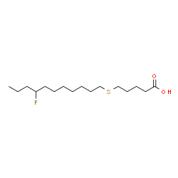 14-fluoro-6-thiaheptadecanoic acid结构式