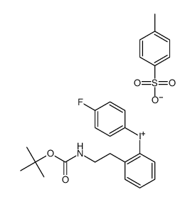 (2-(2-(t-butoxycarbonylamino)ethyl)phenyl)(4-fluorophenyl)iodonium p-toluenesulfonate Structure