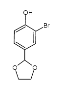 4-bromo-3-(1,3-dioxolan-2-yl)phenol structure