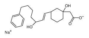 sodium,2-[(1S,3R)-1-hydroxy-3-[(E)-3-hydroxy-7-phenylhept-1-enyl]cyclohexyl]acetate结构式