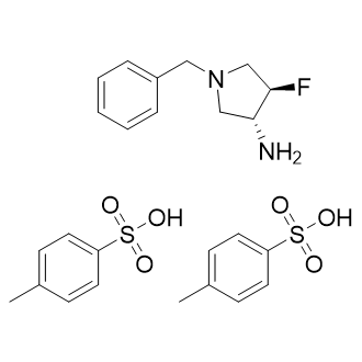 (3R,4R)-1-Benzyl-4-fluoropyrrolidin-3-amine bis(4-methylbenzenesulfonate) Structure