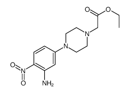 ethyl 2-[4-(3-amino-4-nitrophenyl)piperazin-1-yl]acetate Structure