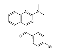 4-(p-bromobenzoyl)-2-dimethylaminoquinazoline结构式