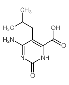 6-amino-5-(2-methylpropyl)-2-oxo-3H-pyrimidine-4-carboxylic acid结构式