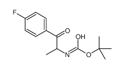 [2-(4-FLUORO-PHENYL)-1-METHYL-2-OXO-ETHYL]-CARBAMIC ACID TERT-BUTYL ESTER Structure