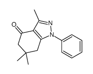 3,6,6-TRIMETHYL-1-PHENYL-6,7-DIHYDRO-1H-INDAZOL-4(5H)-ONE结构式