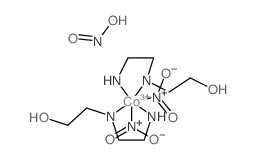 2-azanidylethyl-(2-hydroxyethyl)azanide; cobalt(+3) cation; nitrous acid; dinitrite结构式