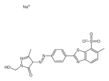 2-[4-[[[1-(Hydroxymethyl)-4,5-dihydro-3-methyl-5-oxo-1H-pyrazol]-4-yl]azo]phenyl]-6-methyl-7-benzothiazolesulfonic acid sodium salt Structure