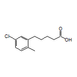 5-(5-氯-2-甲基苯基)戊酸结构式