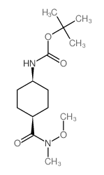 TERT-BUTYL CIS-4-[N-METHOXY-N-(METHYLCARBAMOYL)CYCLOHEXYL]CARBAMATE structure