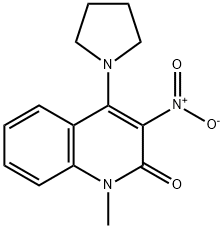 1-methyl-3-nitro-4-pyrrolidin-1-ylquinolin-2-one Structure