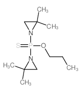 Phosphinothioic acid, bis (2,2-dimethyl-1-aziridinyl)- O-propyl ester Structure