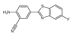 2-Amino-5-(5-fluoro-1,3-benzothiazol-2-yl)benzonitrile结构式