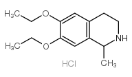 6,7-二乙氧基-1-甲基-1,2,3,4-四氢异喹啉盐酸盐结构式