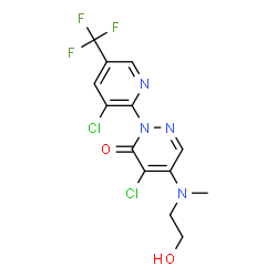 4-CHLORO-2-[3-CHLORO-5-(TRIFLUOROMETHYL)-2-PYRIDINYL]-5-[(2-HYDROXYETHYL)(METHYL)AMINO]-3(2H)-PYRIDAZINONE picture