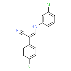 1-CYANO-1-(4-CHLOROPHENYL)-2-[(3-CHLOROPHENYL)AMINO]ETHENE structure